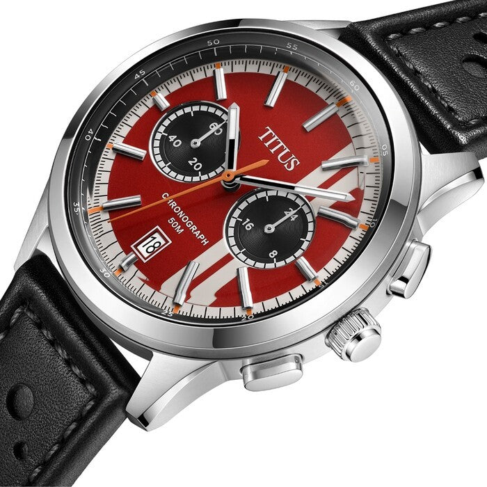 นาฬิกาผู้ชาย Bravo โครโนกราฟ ระบบควอตซ์ สายหนัง ขนาดตัวเรือน 44 มม. (W06-03236-016)
