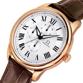 นาฬิกาผู้ชาย Classicist มัลติฟังชัน ระบบควอตซ์ สายหนัง ขนาดตัวเรือน 44 มม. (W06-03246-002)