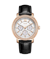นาฬิกาผู้หญิง Fashionista มัลติฟังก์ชัน ระบบควอตซ์ สายหนัง ขนาดตัวเรือน 38 มม. (W06-03251-006)