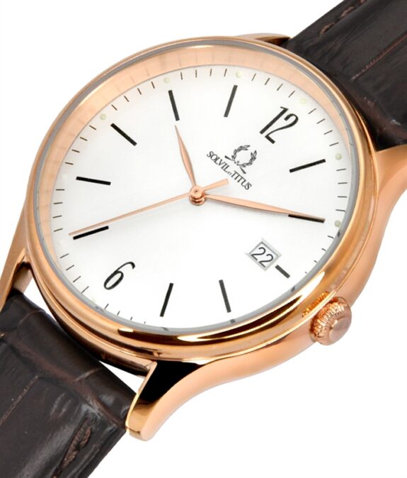 นาฬิกาผู้ชาย Classicist 3 เข็ม วันที่ ระบบควอตซ์ สายหนัง ขนาดตัวเรือน 40 มม. (W06-03252-003)
