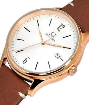 นาฬิกาผู้ชาย Classicist 3 เข็ม วันที่ ระบบควอตซ์ สายหนัง (W06-03252-004)