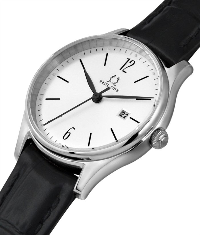 นาฬิกาผู้หญิง Classicist 3 เข็ม วันที่ ระบบควอตซ์ สายหนัง ขนาดตัวเรือน 30 มม. (W06-03253-001)
