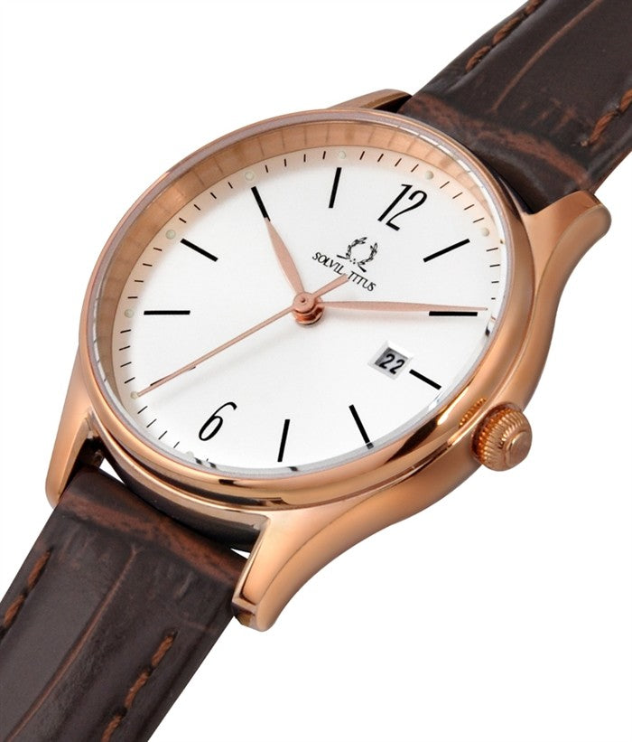 นาฬิกาผู้หญิง Classicist 3 เข็ม วันที่ ระบบควอตซ์ สายหนัง ขนาดตัวเรือน 30 มม. (W06-03253-002)