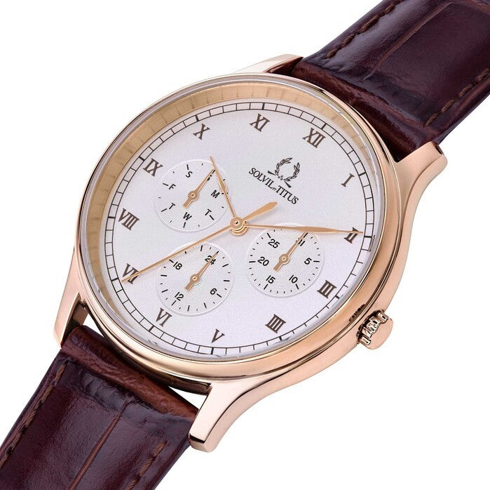 นาฬิกาผู้หญิง Classicist มัลติฟังชัน ระบบควอตซ์ สายหนัง ขนาดตัวเรือน 36 มม. (W06-03257-002)