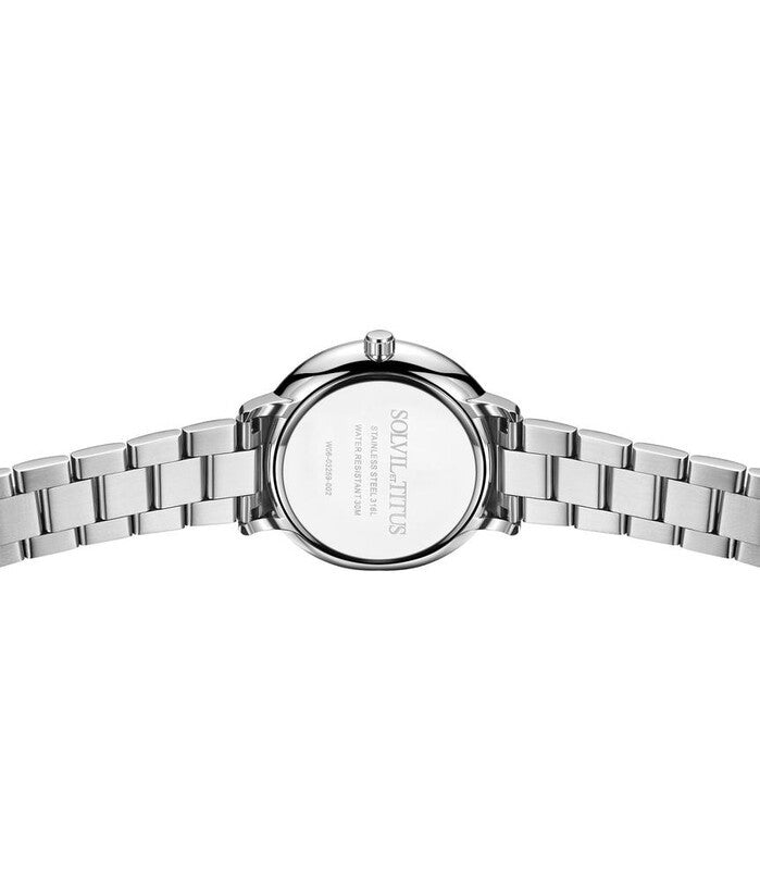 นาฬิกาผู้หญิง Interlude มัลติฟังก์ชัน ระบบควอตซ์ สายสแตนเลสสตีล ขนาดตัวเรือน 36 มม. (W06-03259-002)