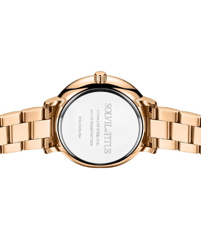 นาฬิกาผู้หญิง Interlude มัลติฟังก์ชัน ระบบควอตซ์ สายสแตนเลสสตีล ขนาดตัวเรือน 36 มม. (W06-03259-004)