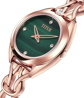 นาฬิกาผู้หญิง Ring & Knot 2 เข็ม ระบบควอตซ์ สายสแตนเสลสตีล ขนาดตัวเรือน 24 มม. (W06-03260-004)