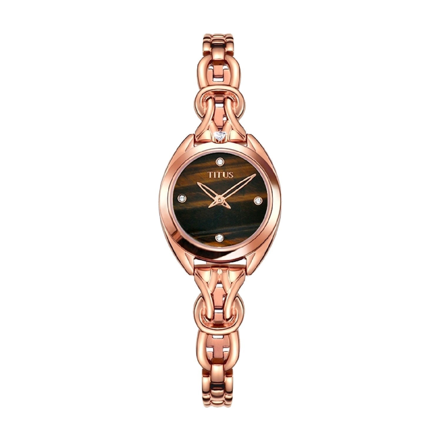 นาฬิกาผู้หญิง Ring & Knot 2 เข็ม ระบบควอตซ์ สายสแตนเสลสตีล ขนาดตัวเรือน 24 มม. (W06-03260-005)