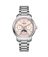 นาฬิกาผู้หญิง Devot มัลติฟังก์ชัน ระบบควอตซ์ สายสแตนเสลสตีล ขนาดตัวเรือน 34.5 มม. (W06-03262-008)