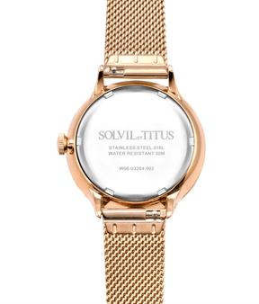 นาฬิกาผู้หญิง Interlude มัลติฟังก์ชัน ระบบควอตซ์ สายสแตนเสลสตีล ขนาดตัวเรือน 35 มม. (W06-03264-002)