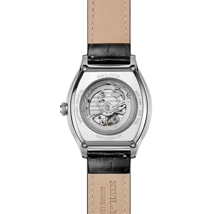 นาฬิกาผู้ชาย Barrique มัลติฟังก์ชัน ระบบออโตเมติก สายหนัง ขนาดตัวเรือน 40 มม. (W06-03268-001)
