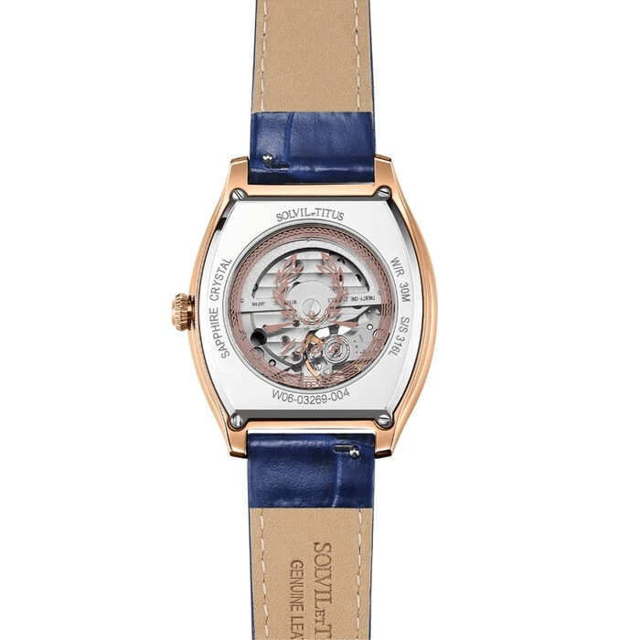 นาฬิกาผู้หญิง Barrique 3 เข็ม ระบบออโตเมติก สายหนัง ขนาดตัวเรือน 36 มม. (W06-03269-004)