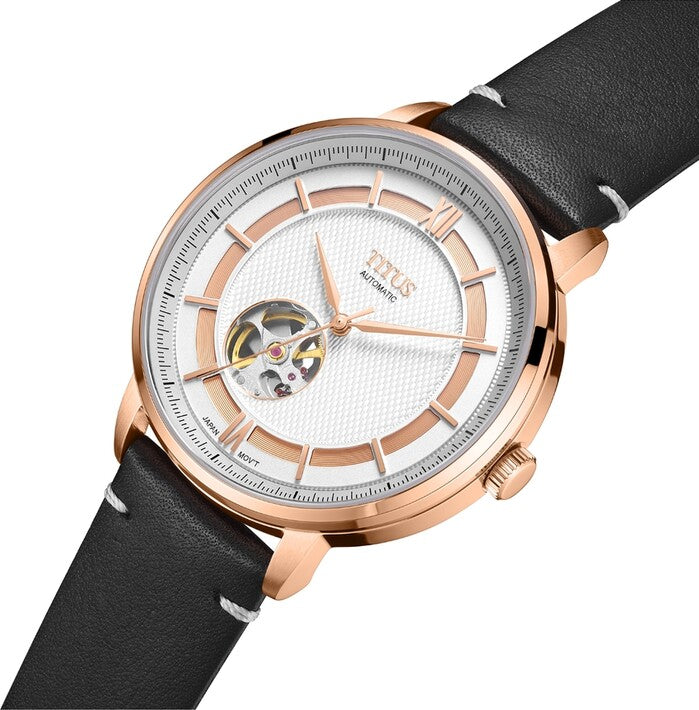 นาฬิกาผู้ชาย Enlight 3 เข็ม ระบบออโตเมติก สายหนัง ขนาดตัวเรือน 42 มม. (W06-03277-006)