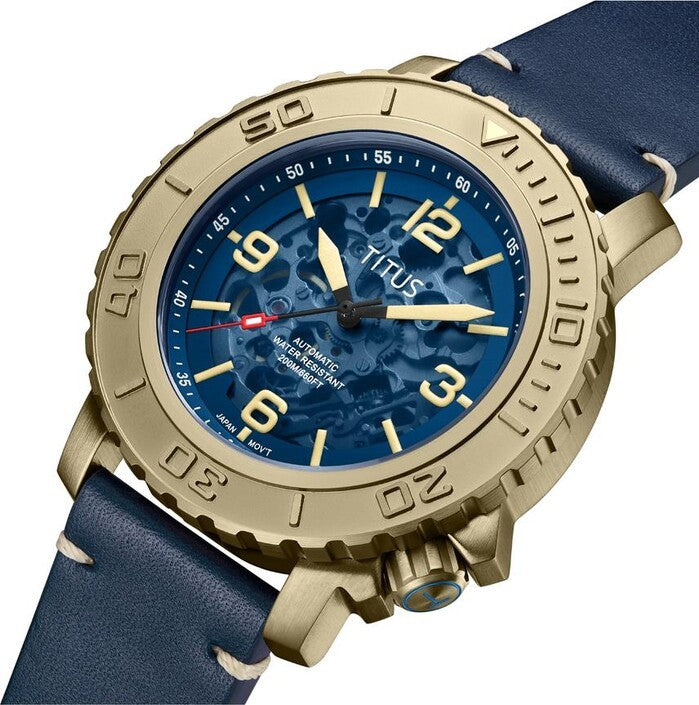 นาฬิกาผู้ชาย The Cape 3 เข็ม ระบบออโตเมติก สายหนัง ขนาดตัวเรือน 46 มม. (W06-03279-007)