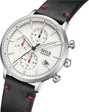 นาฬิกาผู้ชาย Nordic Tale โครโนกราฟ ระบบควอตซ์ สายหนัง ขนาดตัวเรือน 42 มม. (W06-03298-001)