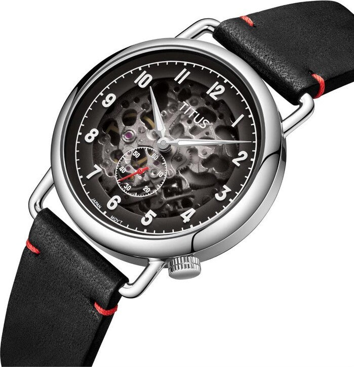 นาฬิกาผู้ชาย Exquisite 3 เข็ม ระบบออโตเมติก สายหนัง ขนาดตัวเรือน 40 มม. (W06-03299-001)