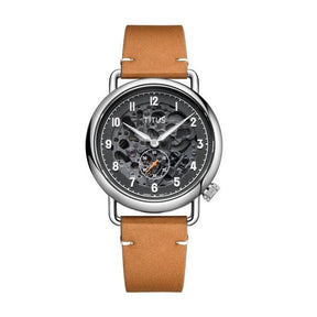 นาฬิกาผู้ชาย Exquisite 3 เข็ม ระบบออโตเมติก สายหนัง ขนาดตัวเรือน 40 มม. (W06-03299-002)