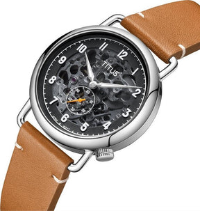 นาฬิกาผู้ชาย Exquisite 3 เข็ม ระบบออโตเมติก สายหนัง ขนาดตัวเรือน 40 มม. (W06-03299-002)