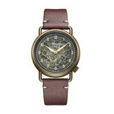 นาฬิกาผู้ชาย Exquisite 3 เข็ม ระบบออโตเมติก สายหนัง ขนาดตัวเรือน 40 มม. (W06-03299-003)