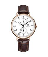 นาฬิกาผู้หญิง Classicist มัลติฟังก์ชัน ระบบควอตซ์ สายหนัง ขนาดตัวเรือน 37 มม. (W06-03301-001)