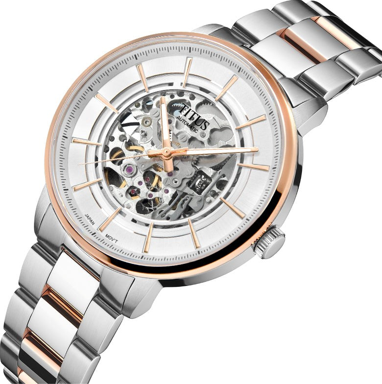 นาฬิกาผู้ชาย Enlight 3 เข็ม ระบบออโตเมติก สายสแตนเลสสตีล ขนาดตัวเรือน 42 มม. (W06-03305-002)