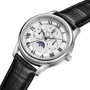 นาฬิกาผู้ชาย Classicist มัลติฟังก์ชัน ระบบควอตซ์ สายหนัง ขนาดตัวเรือน 41 มม. (W06-03322-001)