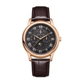 นาฬิกาผู้ชาย Classicist มัลติฟังก์ชัน ระบบควอตซ์ สายหนัง ขนาดตัวเรือน 41 มม. (W06-03322-004)