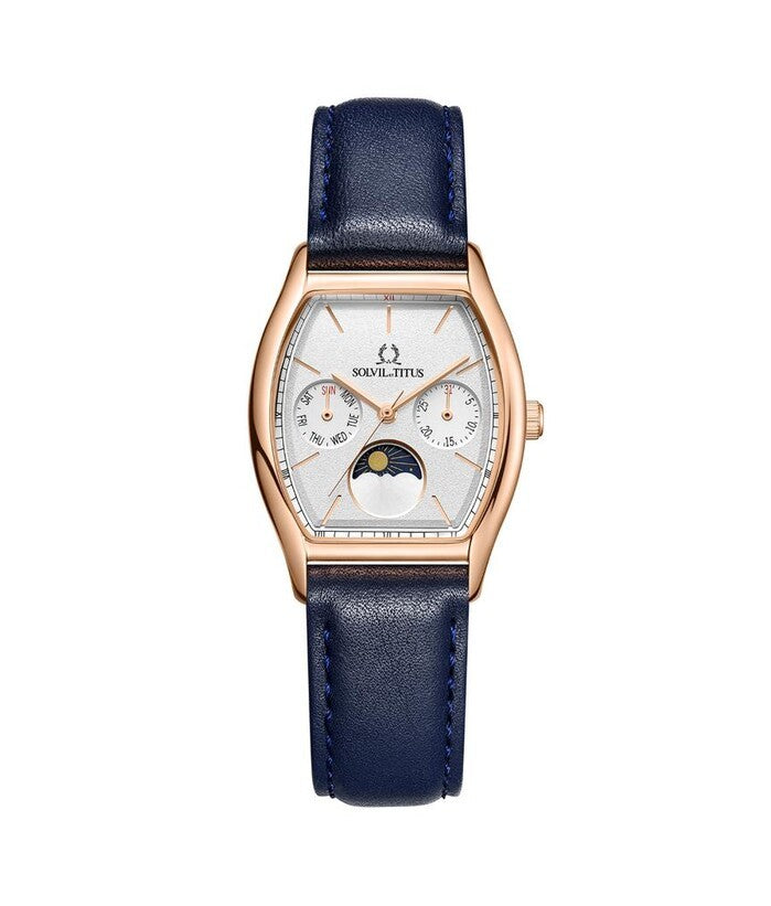 นาฬิกาผู้หญิง Barista มัลติฟังก์ชัน กลางวัน-กลางคืน ระบบควอตซ์ สายหนัง ขนาดตัวเรือน 31 มม. (W06-03324-003)