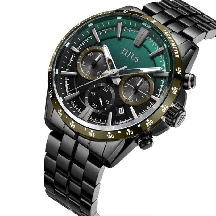 นาฬิกาผู้ชาย Saber โครโนกราฟ ระบบควอตซ์ สายสแตนเลสสตีล ขนาดตัวเรือน 44 มม. (W06-03327-003)