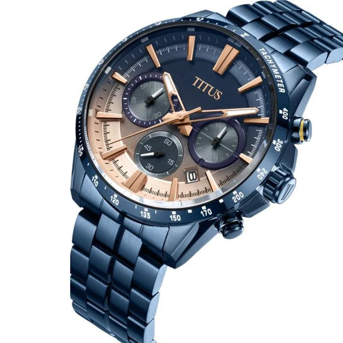 นาฬิกาผู้ชาย Saber โครโนกราฟ ระบบควอตซ์ สายสแตนเลสสตีล ขนาดตัวเรือน 44 มม. (W06-03327-004)