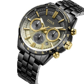 นาฬิกาผู้ชาย Saber โครโนกราฟ ระบบควอตซ์ สายสแตนเลสสตีล ขนาดตัวเรือน 44 มม. (W06-03327-005)