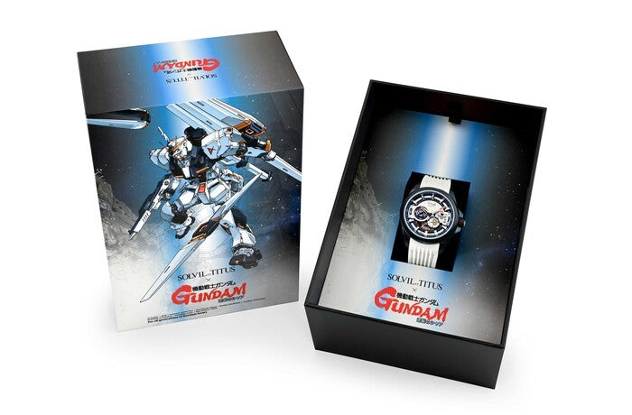 Solvil et Titus x Mobile Suit Gundam "v  Gundam" Limited Edition นาฬิกามัลติฟังก์ชัน ระบบออโตเมติก สายซิลิโคน ขนาดตัวเรือน 44 มม. (W06-03328-001)