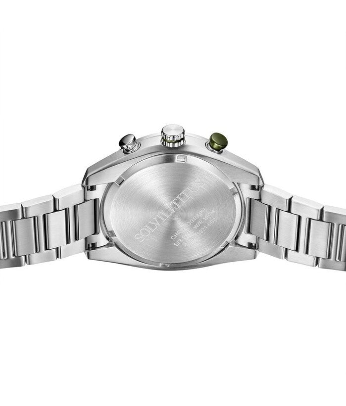 นาฬิกาผู้ชาย Modernist โครโนกราฟ ระบบควอตซ์ สายสแตนเลสสตีล ขนาดตัวเรือน 45 มม. (W06-03331-002)