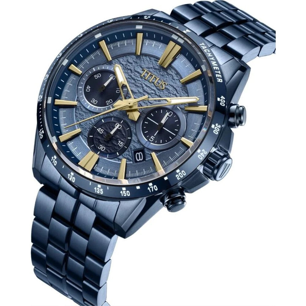 นาฬิกาผู้ชาย Saber โครโนกราฟ ระบบควอตซ์ สายสแตนเลสสตีล ขนาดตัวเรือน 44.2 มม. (W06-03337-008)