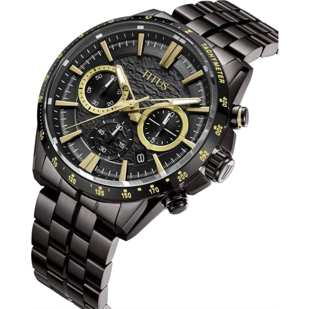 นาฬิกาผู้ชาย Saber โครโนกราฟ ระบบควอตซ์ สายสแตนเลสสตีล ขนาดตัวเรือน 44.2 มม. (W06-03337-009)
