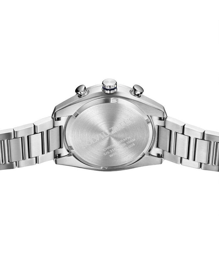 นาฬิกาผู้ชาย Modernist โครโนกราฟ ระบบควอตซ์ สายสแตนเลสสตีล ขนาดตัวเรือน 45 มม. (W06-03338-006)