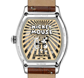 คอลเลกชัน Barrique “Mickey Mouse 95th Anniversary” นาฬิกาผู้ชาย ลิมิเตดอิดิชัน เรือนสีเงิน มัลติฟังก์ชัน ระบบออโตเมติก สายหนัง ขนาดตัวเรือน 40 มม. (W06-03352-001)