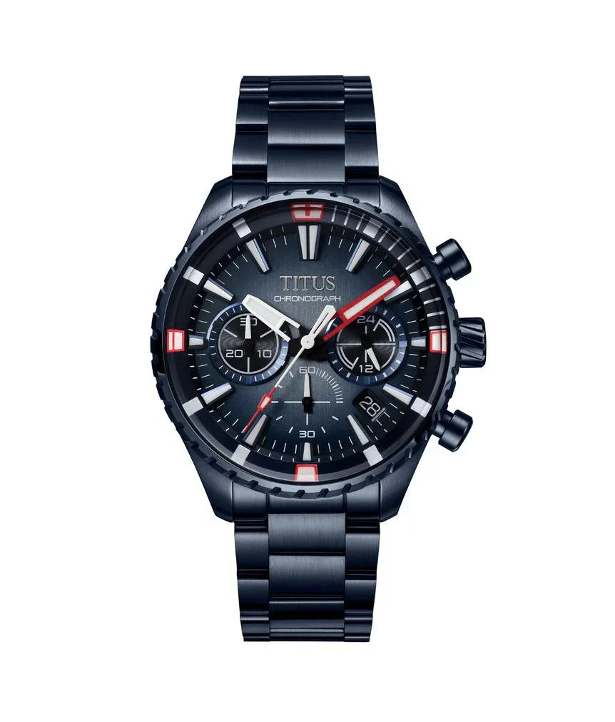 นาฬิกาผู้ชาย Saber โครโนกราฟ ระบบควอตซ์ สายสเตนเลสสตีล ขนาดตัวเรือน 42 มม. (W06-03364-003)