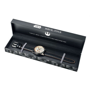 [Pre-Order] Solvil et Titus x Star Wars "Luke Skywalker" Limited Edition นาฬิกาโครโนกราฟ ระบบควอตซ์ สายหนัง ขนาดตัวเรือน 44.2 มม. (W06-03365-005)