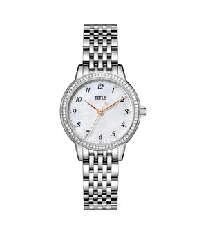 นาฬิกาผู้หญิง Fair Lady 3 เข็ม ระบบควอตซ์ สายสเตนเลสสตีล ขนาดตัวเรือน 28 มม. (W06-03374-005)