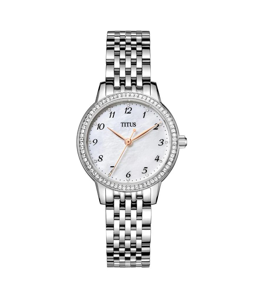 นาฬิกาผู้หญิง Fair Lady 3 เข็ม ระบบควอตซ์ สายสเตนเลสสตีล ขนาดตัวเรือน 28 มม. (W06-03374-005)