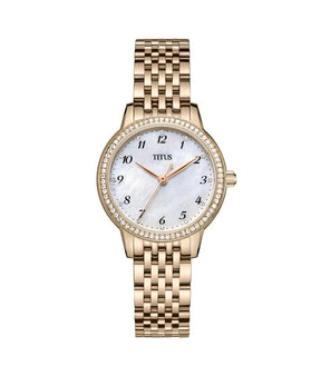 นาฬิกาผู้หญิง Fair Lady 3 เข็ม ระบบควอตซ์ สายสเตนเลสสตีล ขนาดตัวเรือน 28 มม. (W06-03374-006)