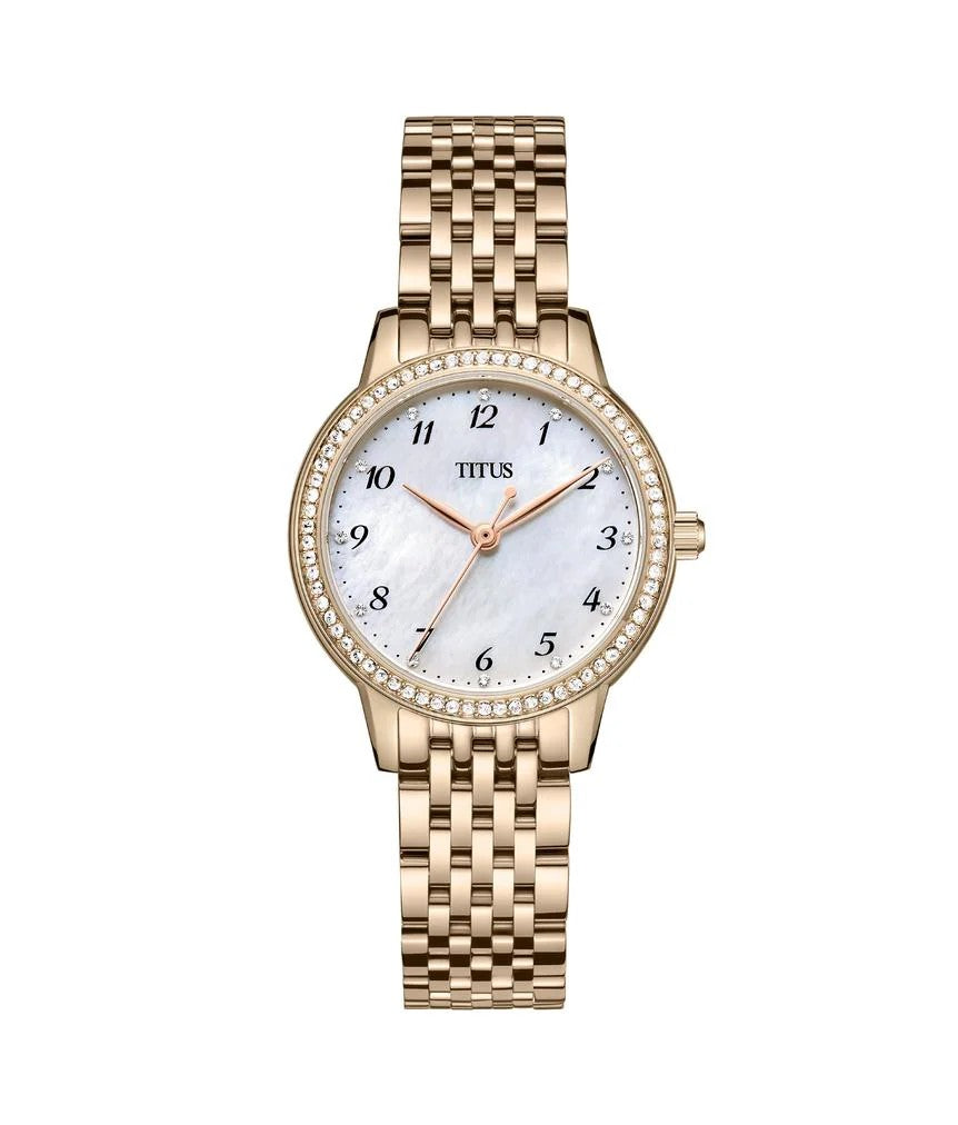 นาฬิกาผู้หญิง Fair Lady 3 เข็ม ระบบควอตซ์ สายสเตนเลสสตีล ขนาดตัวเรือน 28 มม. (W06-03374-006)