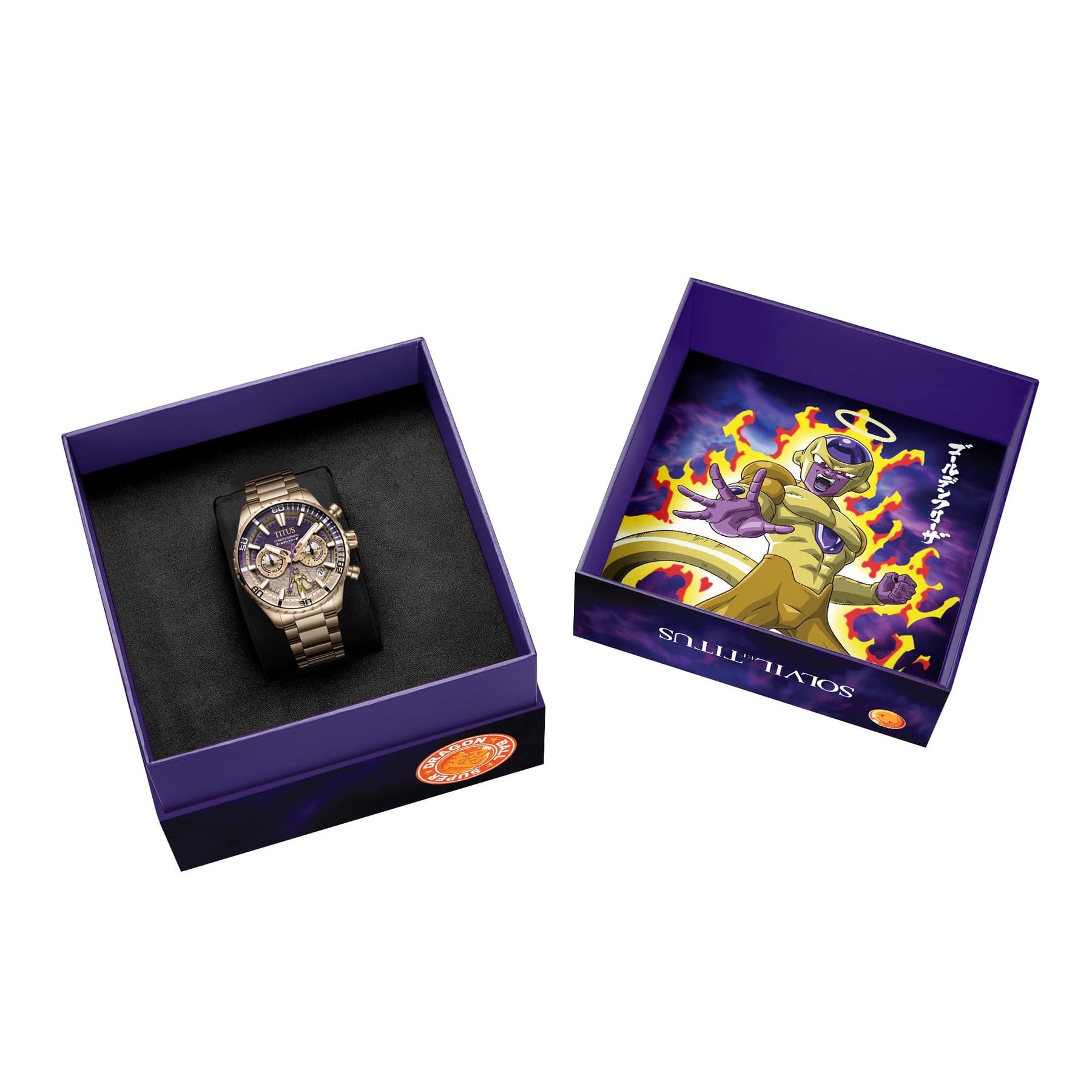 [Pre-Order] นาฬิกาผู้ชาย Dragon Ball Super Saber Collection “Golden Frieza” รุ่น Limited Edition นาฬิกาจับเวลาแบบโครโนกราฟ สายสเตนเลสสตีล ขนาดตัวเรือน 42.5 มม. (W06-03392-006)