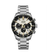 นาฬิกาผู้ชาย Saber โครโนกราฟ ระบบควอตซ์ สายสเตนเลสสตีล ขนาดตัวเรือน 42.2 มม. (W06-03401-004)