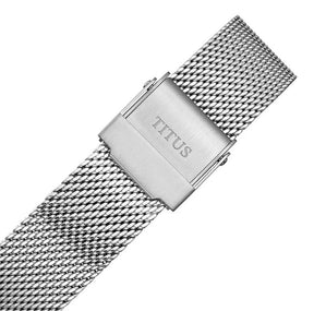 นาฬิกาผู้หญิง Fashionista มัลติฟังก์ชัน ระบบควอตซ์ สายถักสเตนเลสสตีล ขนาดตัวเรือน 32 มม. (W06-03404-001)