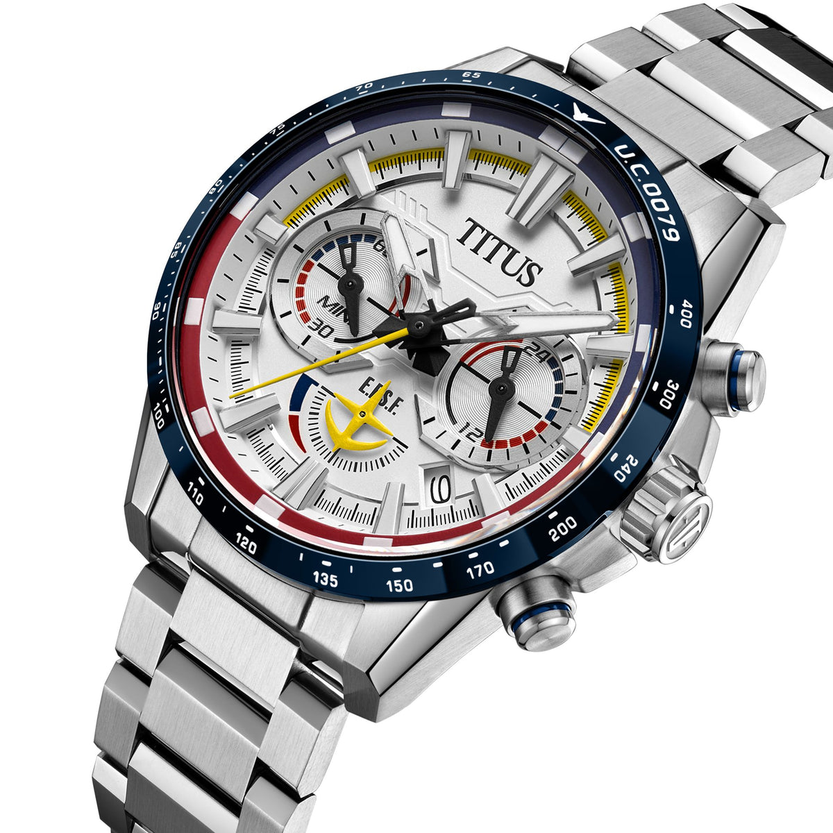 [Pre-Order] Solvil et Titus × Mobile Suit Gundam Limited-Edition Saber Collection “RX-78-2 Gundam” รุ่นลิมิเต็ดอิดิชัน นาฬิการะบบโครโนกราฟ สายสเตนเลสสตีล ขนาดตัวเรือน 42.2 มม. (W06-03407-001)