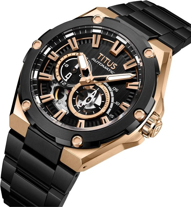 นาฬิกาผู้ชาย Voyager มัลติฟังก์ชัน ระบบออโตเมติก สายสเตนเลสสตีล ขนาดตัวเรือน 44 มม. (W06-03410-003)