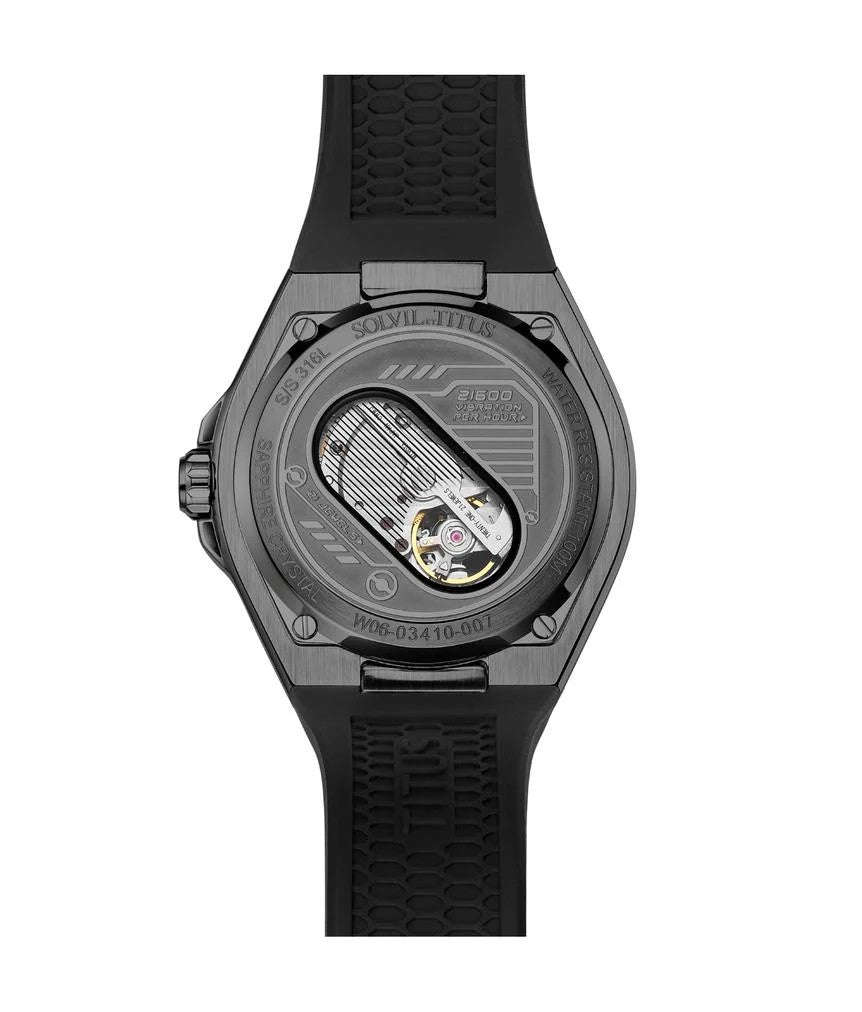 นาฬิกาผู้ชาย Voyager มัลติฟังก์ชัน ระบบออโตเมติก สายซิลิโคน ขนาดตัวเรือน 44 มม. (W06-03410-007)