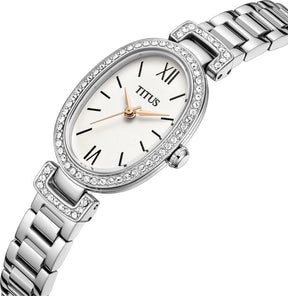 นาฬิกาผู้หญิง Fair Lady 3 เข็ม ระบบควอตซ์ สายสเตนเลสสตีล ขนาดตัวเรือน 20 มม. (W06-03412-001)